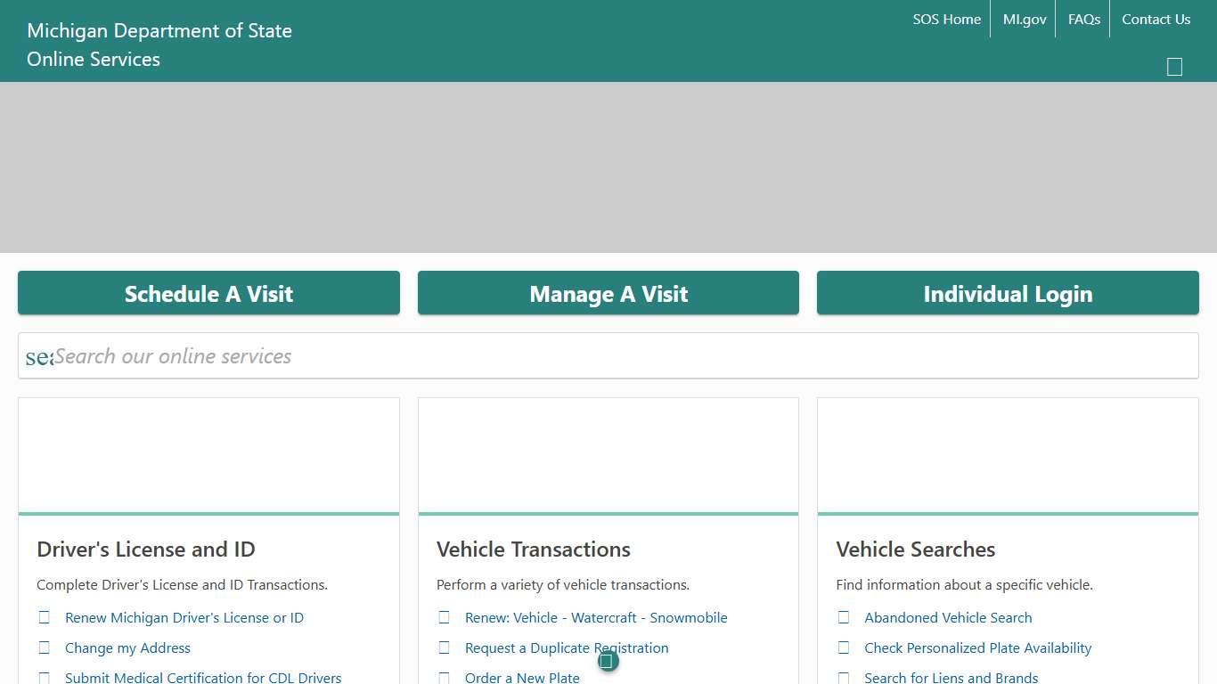 Michigan Department of State e-Services